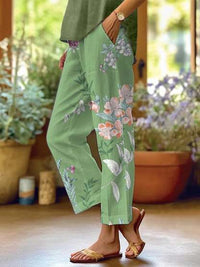 Printed Women's Casual Pants With Pockets