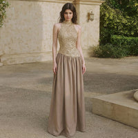 Fashionable Patchwork Satin Sleeveless Dress For Women
