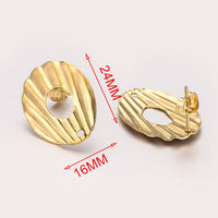 Stainless Steel Findings Ear Hooks Ear Pins And Vacuum-plated Gold Earrings