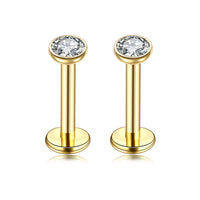 Special-shaped Stainless Steel Lip Nail Zircon Heart-shaped Piercing Jewelry