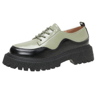 Ladies Casual Lace-up Color Matching Platform Shoes