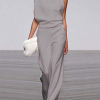 One-shoulder Sleeve Casual Commuter Jumpsuit