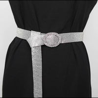 Women's Fashion With Diamonds Over Rhinestone Belt