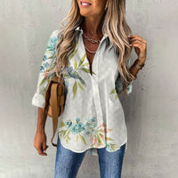Women's Casual Digital Printing Large Upper Garment Shirt