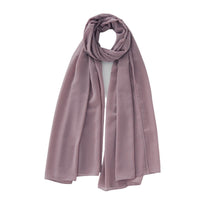 Women's Pure Color Pearl Chiffon Bubble Scarf Gauze Scarf