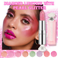Pearlescent Color Thin And Glittering Lipstick Moisturizing