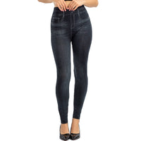 Seamless Denim-look Leggings With Ultra-stretch And A Built-in Butt-lifting Design