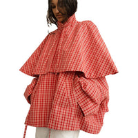 Women's Fashionable Plaid Loose Shirt Top