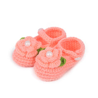 Hand-knitted Woolen Cartoon Bow Flower Children's Shoes
