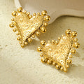 Retro Gold Stainless Steel Earrings For Women