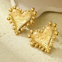 Retro Gold Stainless Steel Earrings For Women
