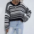Base Knitwear Short Striped Sweater Women