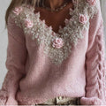 Womens Relaxed Cozy Soft Knit Pullover Sweater