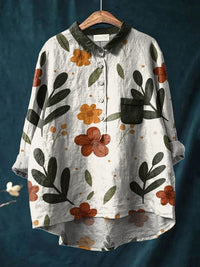 European And American Long Sleeve Shirt 5 Button Cardigan Hawaiian Style Shirt