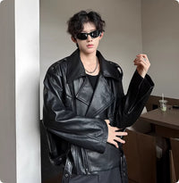 Men's PU Leather Jacket Sophisticated And Slightly Rebellious Look