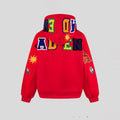 American-style Vintage Colorful Letter Hoodie