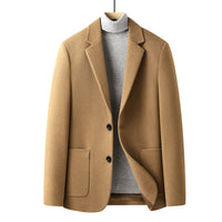 Autumn And Winter Solid Color Short Wool Woolen Men's Suit