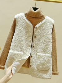 Version Fur Vest Granule Fleece Shoulder Jacket