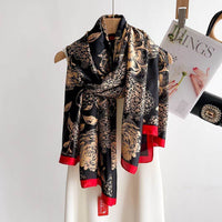 Spring And Summer New Silk Satin Sunscreen Scarf