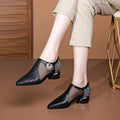 Summer New Thick Heel Pointed Mesh Rhinestone High Heels