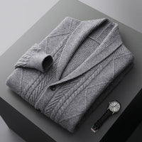Cashmere Cardigan Men's Half Turtleneck Button Cashmere Coat