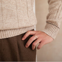 Warm Stand-up Collar Slim-fit Long-sleeved Sweater Retro Easy Matching