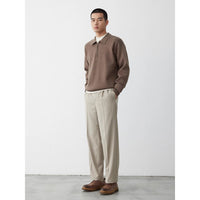 Korean Style Niche Casual Polo Collar Knitwear Sweater For Men