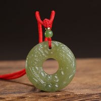 Hetian Jade Double-Sided Pi Xiu Safety-Button Pendant