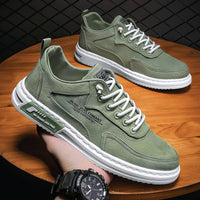 Spring New Breathable Canvas Shoes Men's Trendy All-matching Casual Sports Non-slip Wear-resistant Sneakers