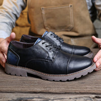 British Style Retro Casual Leather Shoes Men's Casual