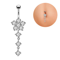 Round Zircon Belly Button Ring Belly Button Nail Body Piercing Jewelry