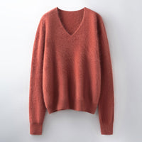 Versatile Loose-fitting Brushed Sweater In A Solid Color