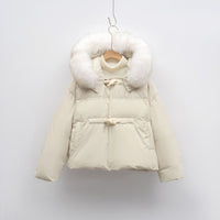 Hooded Thickened Fox Fur Down Jacket Women's Fashion