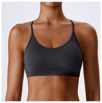 Seamless Knitted Yoga Straps Cross Motion Workout Bra