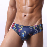 Men's Fashion Casual Printed U Convex Mesh Breathable Moisture Wicking Briefs