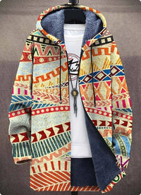 Men's Winter Printed Plush Lining  Thick And Windproof