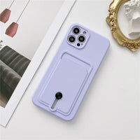 Card Holder Card Silicone Fine Hole Mobile Phone Case