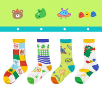 New Cartoon Illustration Socks Cotton Children's Mesh Socks
