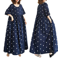 Summer New Cotton And Linen Round Skirt