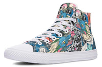 Printed Couple High Top Canvas Shoes
