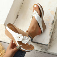 Flower Stitching Wedge Women's Sandals