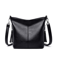 Womens Versatile High-Capacity Tassel Crossbody Bag
