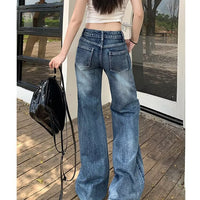 Bestselling Washed High-waist Slightly Flared Jeans That Dont Cling To The Legs