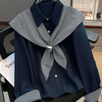 Fashionable All-match Shawl-style Loose Age-reducing Shirt