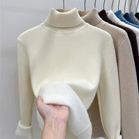 Women's Warm Thickened Inner Wear Long-sleeved Knitted Top