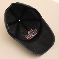 Fashionable Classic Water-washed Embroidered Cowboy Baseball Cap With Patch And Embroidered Words - A Personalized Beanie Suitable For Outdoor Wear