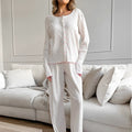 Cotton-polyester Comfortable And Soft Long-sleeve Pajama Pants