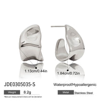 Jieding European And American Stainless Steel C-shaped Ear Studs Light Luxury High Sense