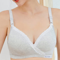 Cross Nursing Bra Without Steel Ring Double Buckle Pregnant Women