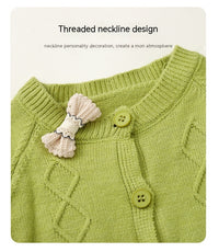 Girls' Two-piece Dress Long Sleeve Knitwear Dress